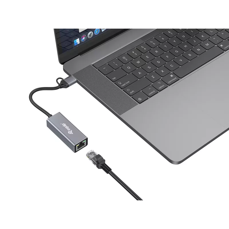 Equip USB-C - 2,5 Gigabit Ethernet -verkkoadapteri (USB-C+A)