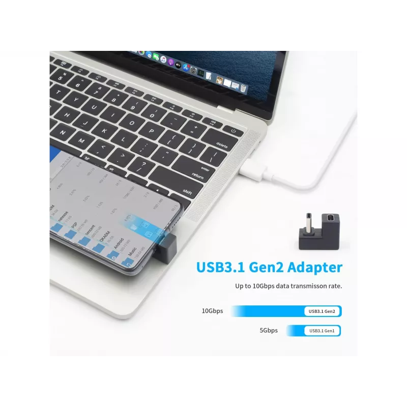 USB-C U-urosadapteri Equip 133476 10Gbps PD 100W 2 kpl:n pakkaus