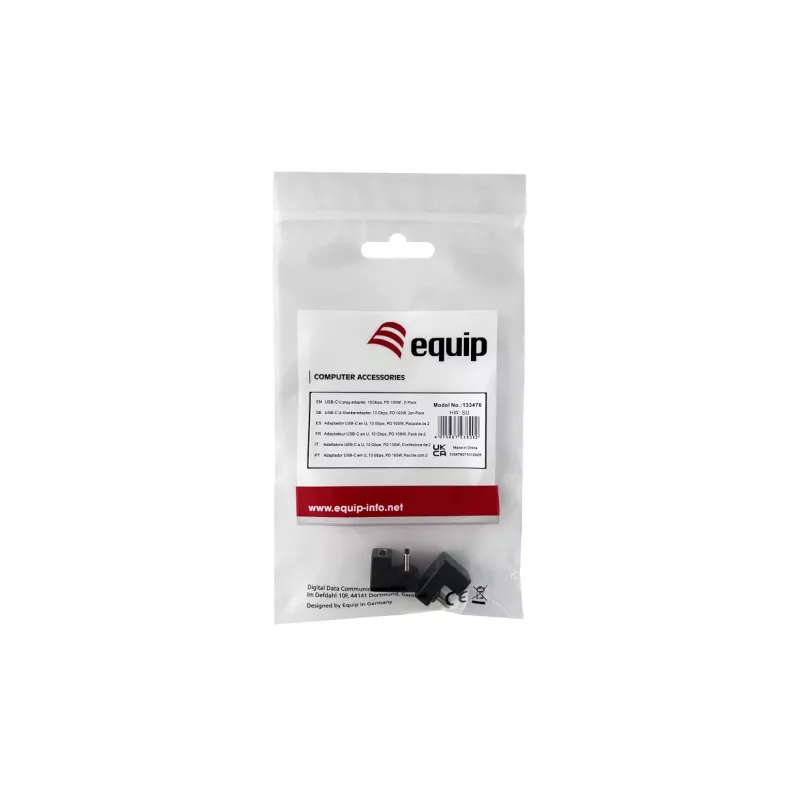 USB-C U-urosadapteri Equip 133476 10Gbps PD 100W 2 kpl:n pakkaus