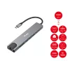 Equip USB-C 8-in-1 -monitoimiadapteri, kaapeloitu, USB Type-C, 100 W, 1000 Mbit/s, 1000BASE-T, IEEE 802.3ab