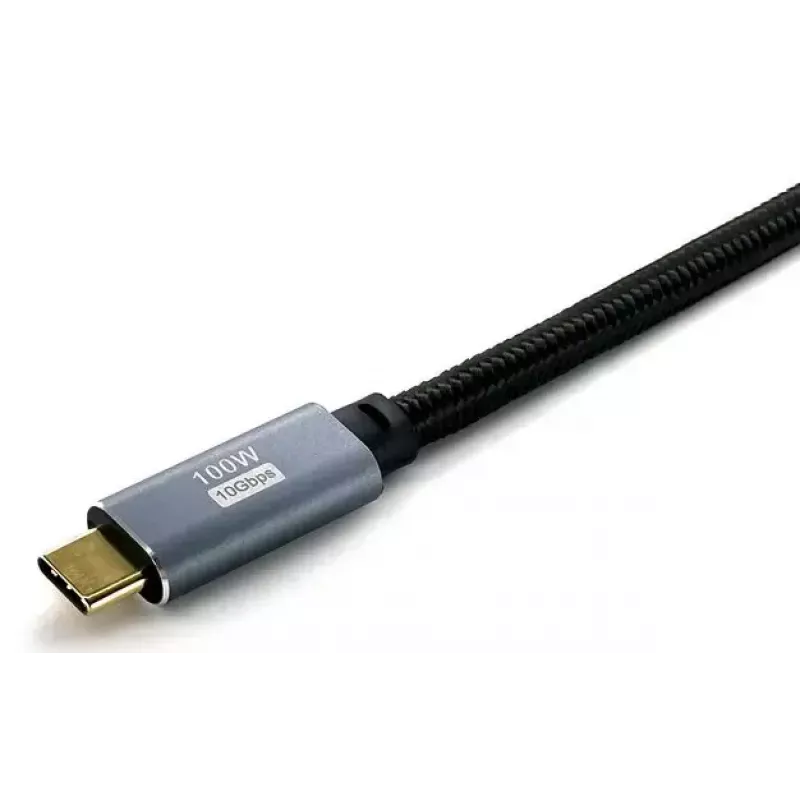 USB-C - C -kaapeli EQUIP 3,0 m — USB 3.2 Gen 2 (10 Gbit/s), PD100W, 4K/60Hz, musta