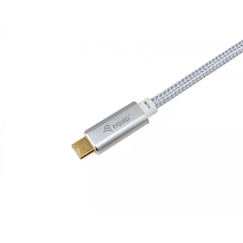 USB-C - USB-C -kaapeli EQUIP 3,0 m — USB 3.2 Gen 2, 10 Gbps, PD 100 W, 4K/60 Hz, valkoinen