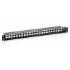 Equip 24-porttinen Keystone Cat.6 -patchpanel, suojaamaton, musta