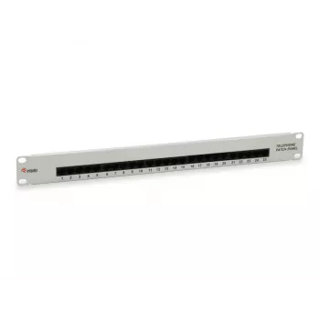Equip 25-porttinen Cat.3 RJ45 ISDN -patchpanel, vaaleanharmaa