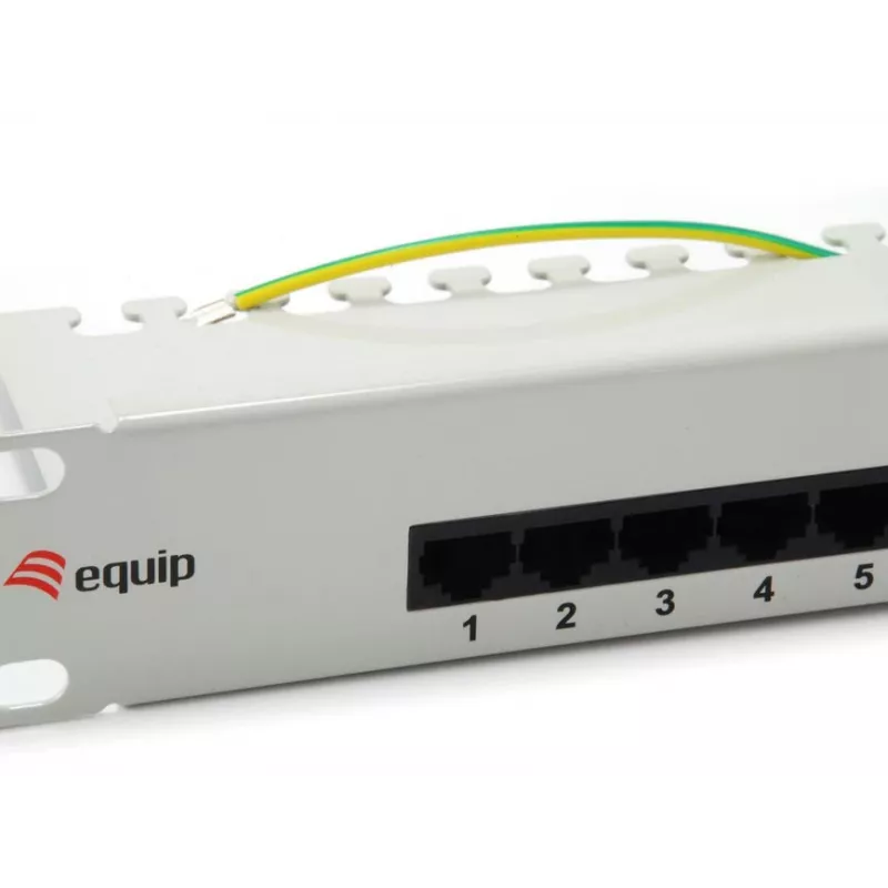 Equip 25-porttinen Cat.3 RJ45 ISDN -patchpanel, vaaleanharmaa