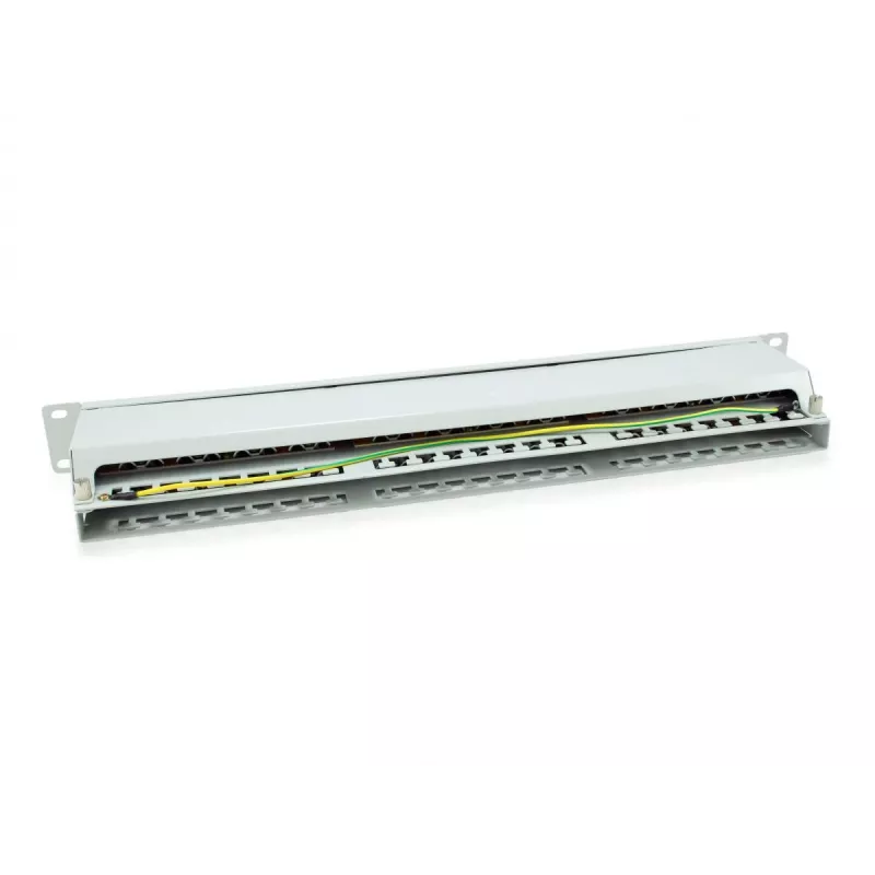Equip 48-porttinen Cat.6 -patchpanel, suojattu, vaaleanharmaa