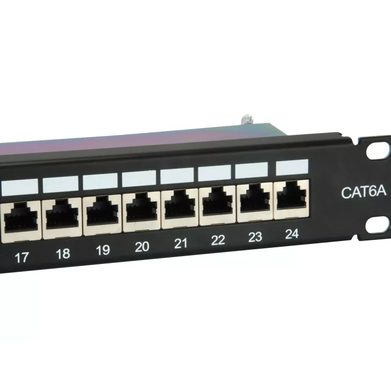 Equip 24-porttinen Cat.6A -patchpanel, suojattu