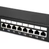 Equip 24-porttinen Cat.5e suojattu patch-paneeli, musta