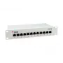 Equip 12-porttinen Cat.6 suojattu patch-paneeli, vaaleanharmaa, Gigabit Ethernet, 1000 Mbit/s, RJ-45, Cat6, Cat6e, 1U, harmaa