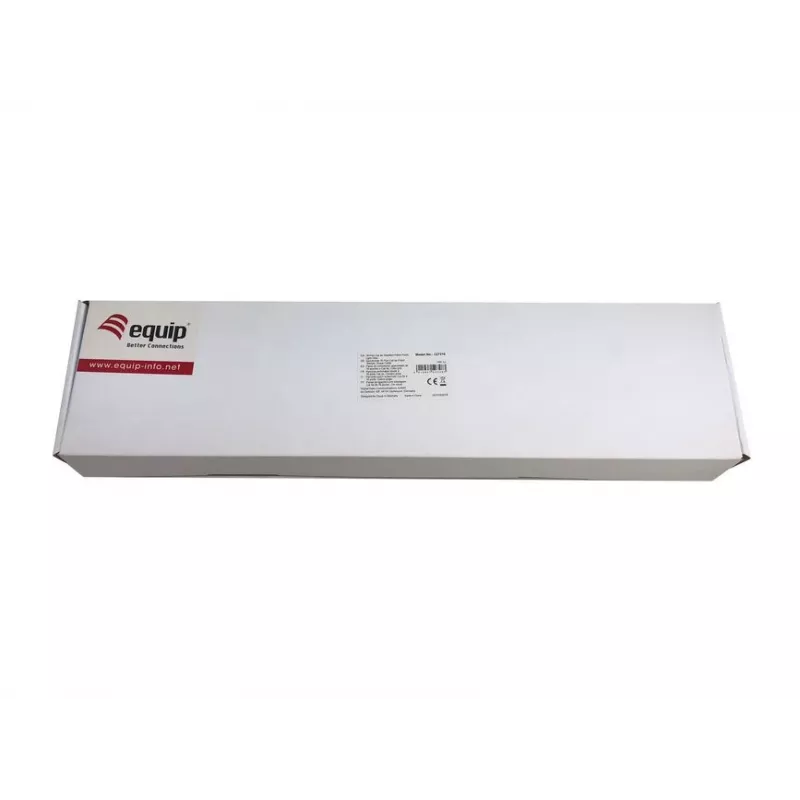 Equip 327316 Premium 16-porttinen Cat.5e suojattu patch-paneeli, vaaleanharmaa