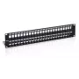 Equip 48-porttinen Keystone Cat.6 suojattu patch-paneeli, musta