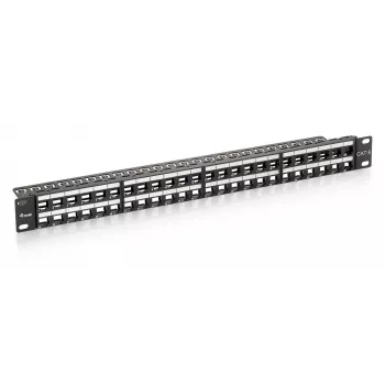 Equip 48-porttinen Keystone Cat.6 suojaamaton patch-paneeli, musta