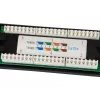 Equip 24-porttinen Cat.5e suojaamaton patch-paneeli, musta, Cat5e, rack-asennus, 1U, musta, RoHS, CE