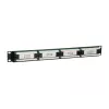 Equip 24-porttinen Cat.5e suojaamaton patch-paneeli, musta, Cat5e, rack-asennus, 1U, musta, RoHS, CE