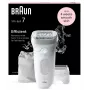 Epilaattori BRAUN Silk-épil 7 7-041 — langaton märkä- ja kuivaepilaattori MicroGrip-toiminnolla, hieronta, ajokone ja bikinitrimmeri, harmaa/valkoinen