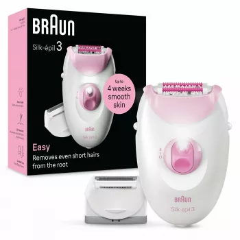 Epilaattori Braun Silk-épil 3 3-031 20 pinsettiä pinkki valkoinen