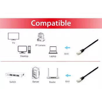 Verkkokaapeli Equip Cat.6A Platinum S/FTP RJ-45 1,0 m musta