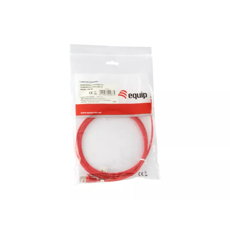 Equip Cat.6A F/FTP ohut verkkokaapeli RJ-45 2 m punainen
