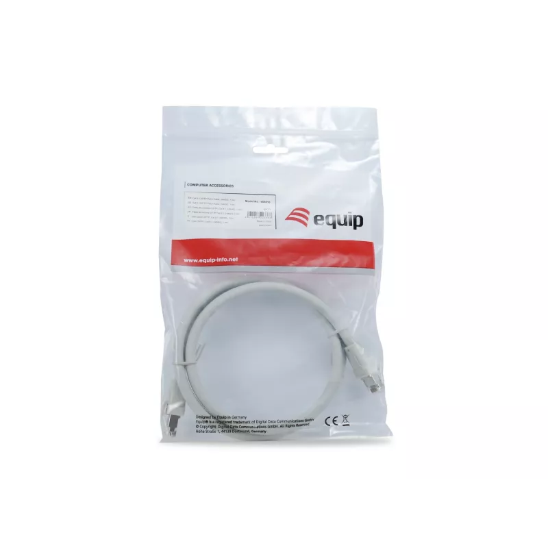 Equip Cat 8.1 S/FTP (PIMF) -verkkokaapeli, LSOH, 0,5 m, harmaa