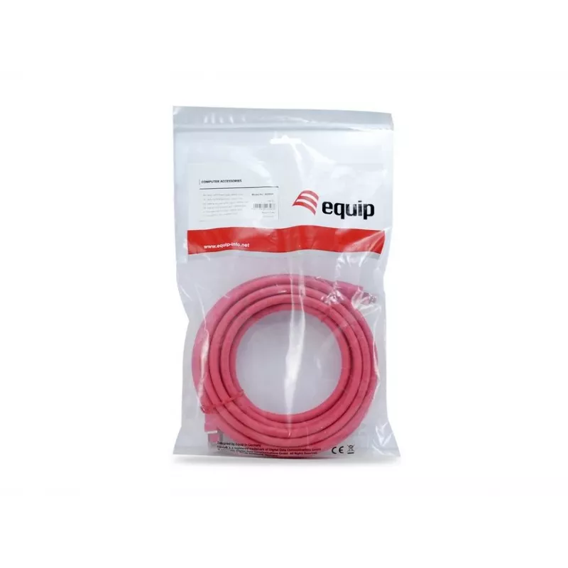 Equip Cat 8.1 S/FTP (PIMF) -verkkokaapeli, LSOH, 0,5 m, punainen