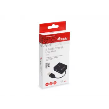Equip 128952 USB-keskitin USB 2.0 480 Mbit/s musta