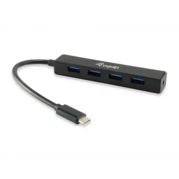 Equip 128954 USB-keskitin, USB 3.2 Gen 1 (3.1 Gen 1) Type-C, 5000 Mbit/s, musta