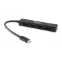 Equip 128954 USB-keskitin, USB 3.2 Gen 1 (3.1 Gen 1) Type-C, 5000 Mbit/s, musta