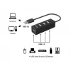 Equip 4-porttinen USB 2.0 -keskitin, USB 2.0, USB 2.0, 480 Mbit/s, musta, Kiina, CE, RoHS