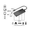 Equip 4-porttinen USB 3.0 -keskitin USB-C-sovittimella