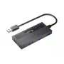 Equip 4-porttinen USB 3.0 -keskitin USB-C-sovittimella