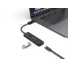 Equip 4-porttinen USB 3.2 Gen 1 -keskitin USB-C-sovittimella, musta, 5000 Mbit/s