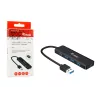 Equip 4-porttinen USB 3.2 Gen 1 -keskitin USB-C-sovittimella, musta, 5000 Mbit/s