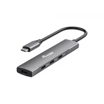 Equip USB-C 4-porttinen USB 3.2 Gen 1 -keskitin