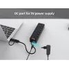 Equip 7-porttinen USB 3.2 Gen 1 -USB-keskitin verkkolaitteella