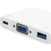 Equip 133462 USB Type-C -VGA-liitäntä/USB-A-liitäntä/PD-sovitin