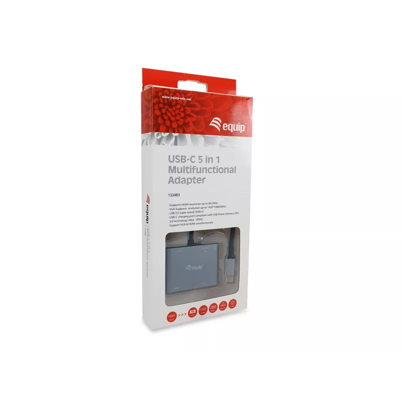 Equip USB-C 5-in-1 -monitoimisovitin