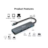 Equip USB-C 5-in-1 -moniadapteri, HDMI, USB 3.2 GEN1, 100W USB PD