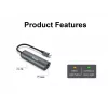 Equip USB-C - RJ45 gigabitin verkko + PD-adapteri USB Type-C 100W