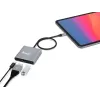 Equip 133488 3-in-1 USB-C – HDMI / USB-A / USB PD -sovitin, USB 3.2 Gen 1 (3.1 Gen 1), 4K/60 Hz, 100 W PD, alumiini, musta/harmaa