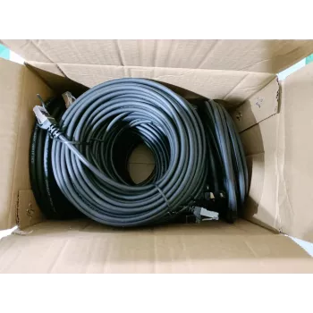 Equip Cat.6 S/FTP -verkkokaapeli, 1,0 m, musta, 40 kpl/pakkaus