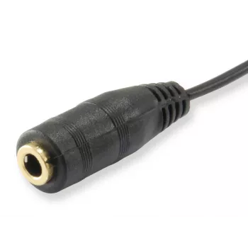 Equip äänenjakokaapeli, musta, 3,5 mm, 2 x 3,5 mm, naaras, uros, polyvinyylikloridi (PVC)