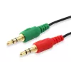 Equip äänenjakokaapeli, musta, 3,5 mm, 2 x 3,5 mm, naaras, uros, polyvinyylikloridi (PVC)