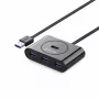 UGREEN 20291 4-porttinen USB 3.0 -keskitin, 1 m kaapeli, musta
