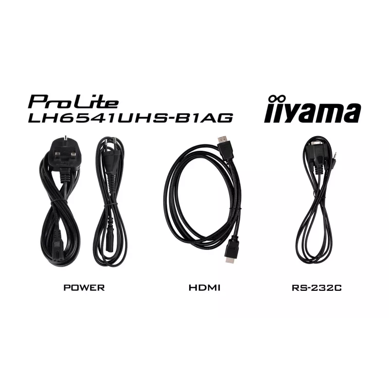 iiyama LH6541UHS-B1AG digitaalinen mainosnäyttö 163,8 cm (64,5 inch) LCD 500 cd/m² 4K Ultra HD musta 24/7
