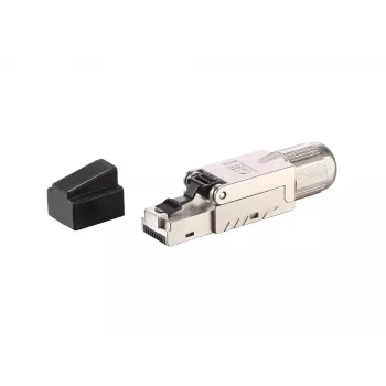 Equip Cat 8.1 työkaluton RJ45-liitin 5 kpl/sarja musta ruostumaton teräs uros