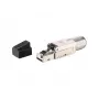 Equip Cat 8.1 työkaluton RJ45-liitin 5 kpl/sarja musta ruostumaton teräs uros