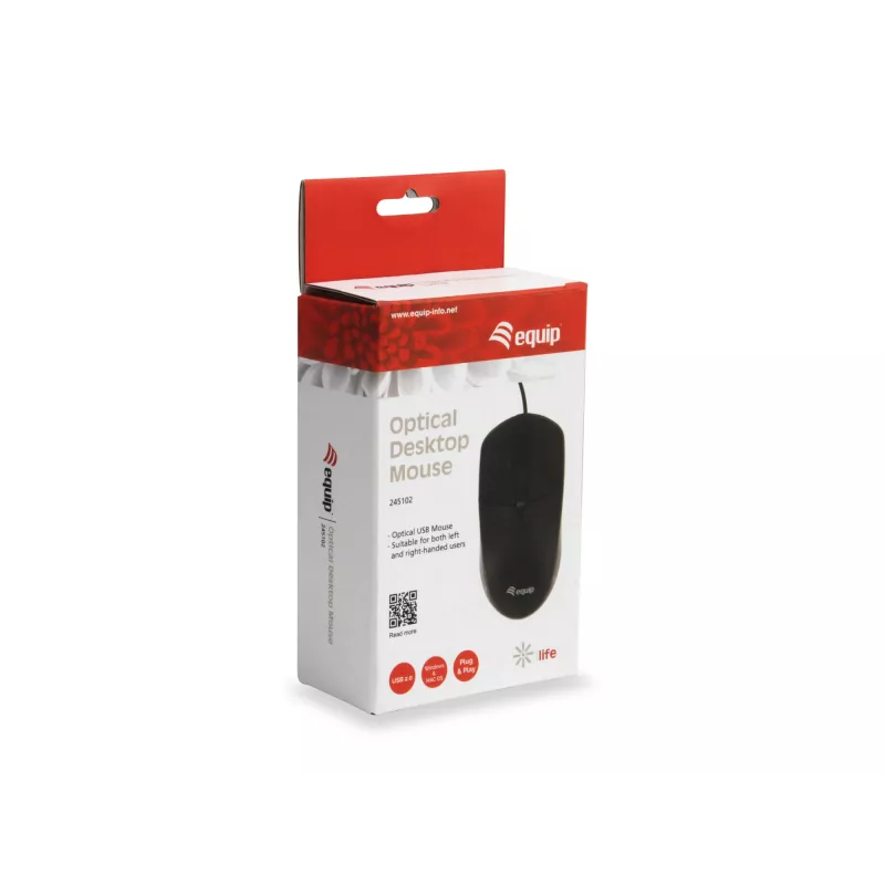 Equip 245102 hiiri toimisto molempikätinen USB Type-A optinen 1000 DPI