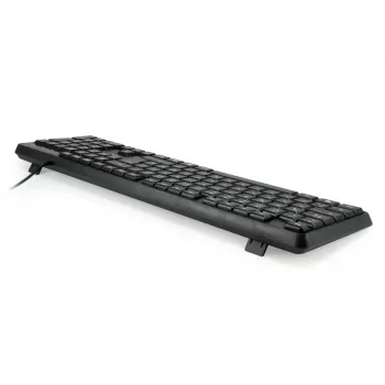 Equip johdollinen USB-näppäimistö, US/kansainvälinen asettelu (QWERTY), täysikokoinen (100%), johdollinen, USB, QWERTY, musta