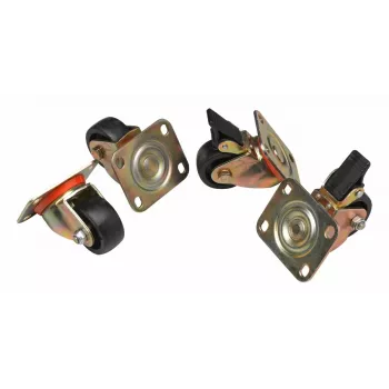 Ohjauspyörät Equip EZW-2 musta 60 mm Flex-kaappeihin