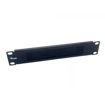 Harjapaneeli Equip 10 tuuman 1U musta teräs 25,4 mm leveys